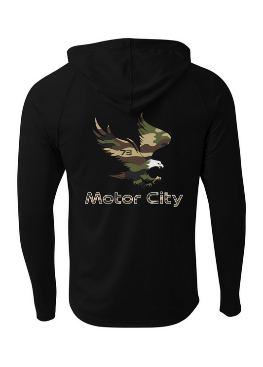 Motor City Eagle V2 Cooling Performance Long Sleeve Hoodie
