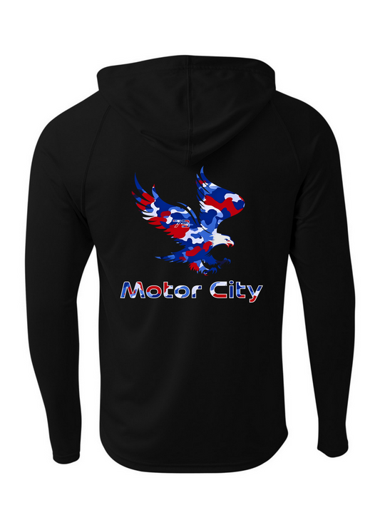 RWB Motor City Eagle V2 Cooling Performance Long Sleeve Hoodie
