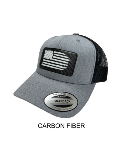 Carbon Fiber American Flag Trucker Hat