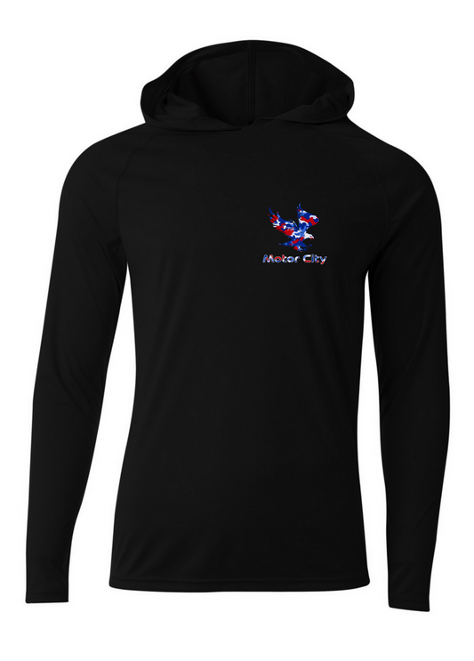 RWB Motor City Eagle Logo Cooling Performance Long Sleeve Hoodie