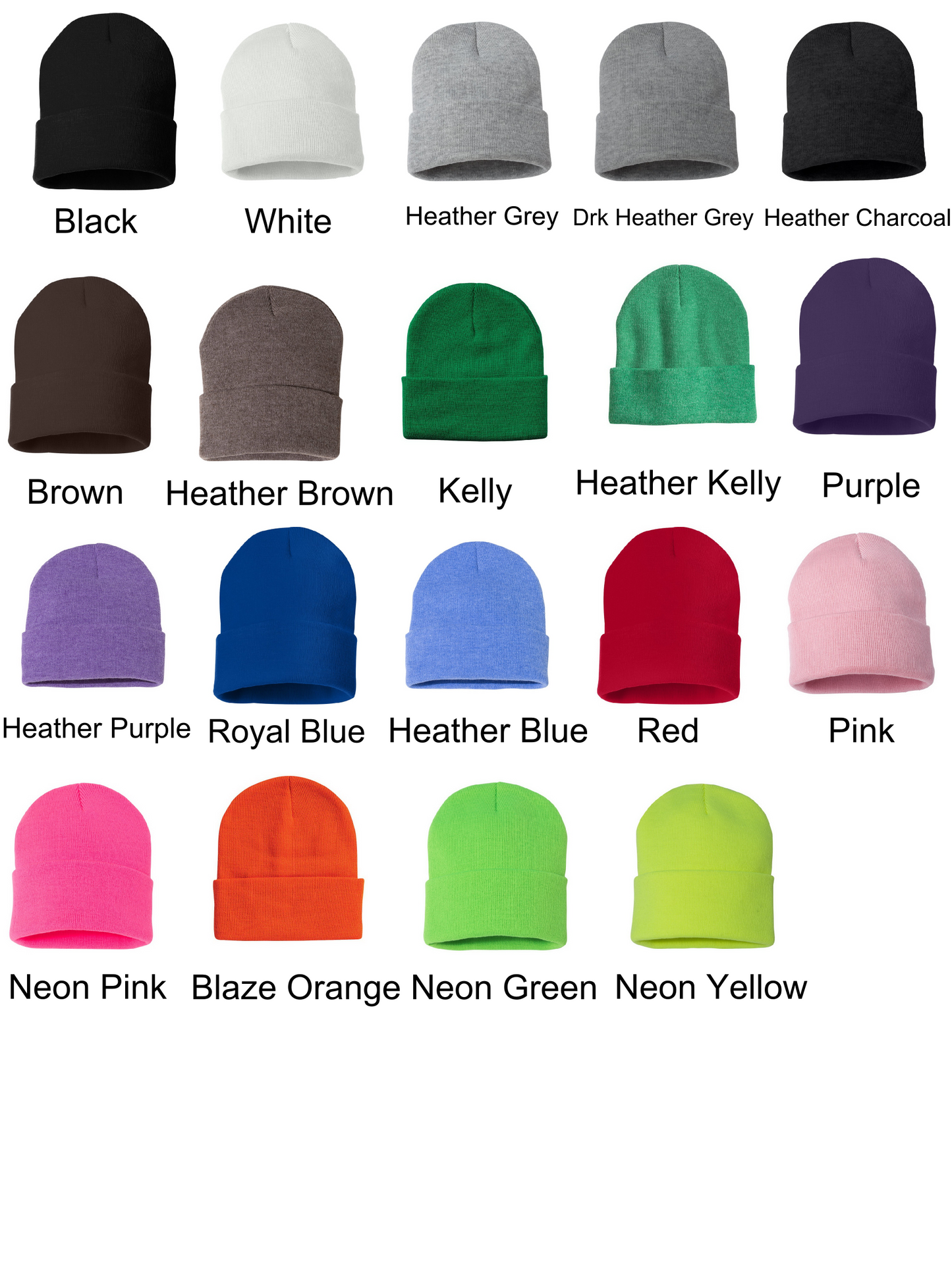 12" Cuffed Beanies