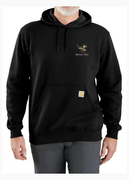 Carhartt Loose Fit Midweight Hoodie K121 with Motor City Eagle Logo