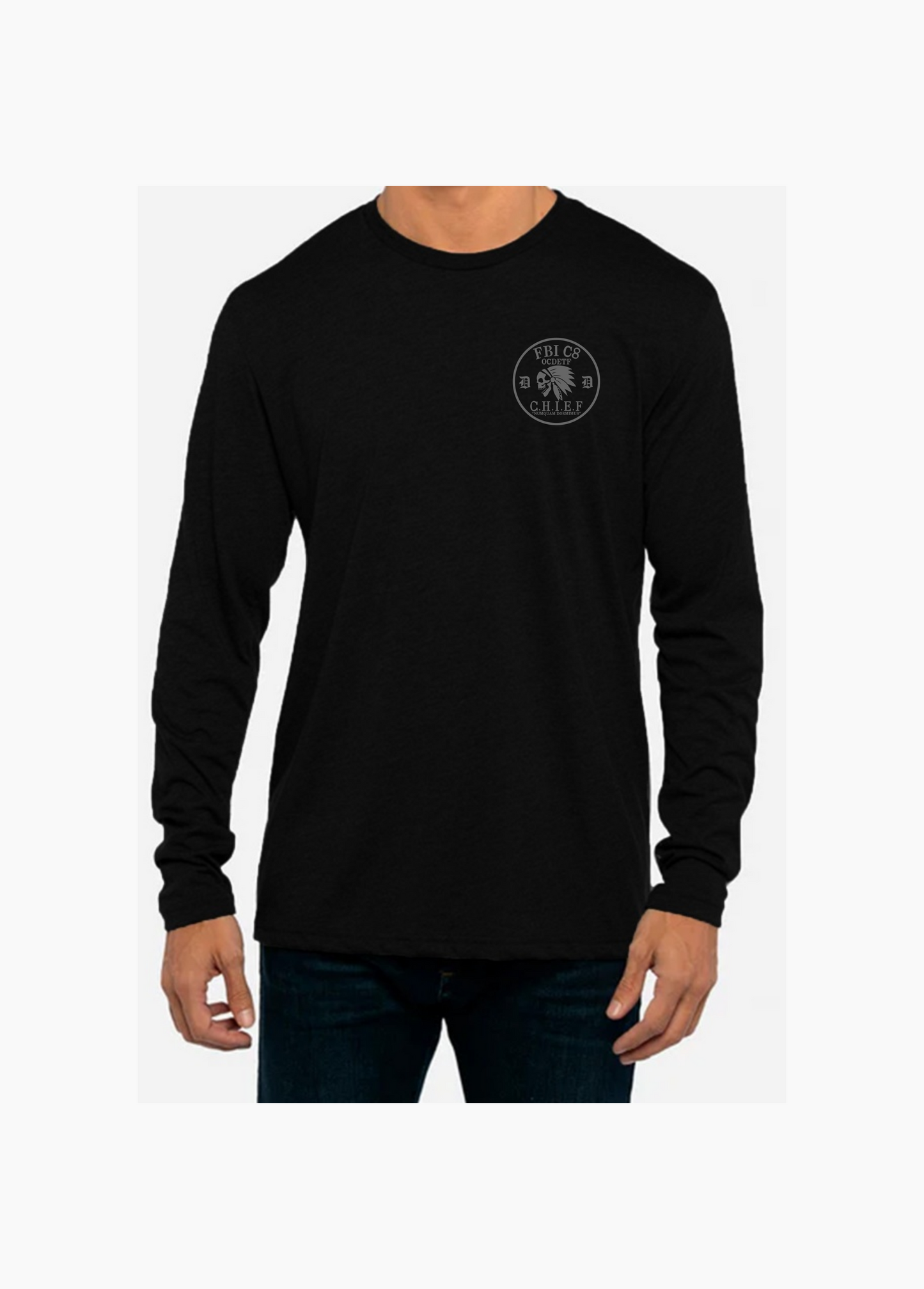 Premium Long Sleeve T-Shirt with "CHIEF" Logo